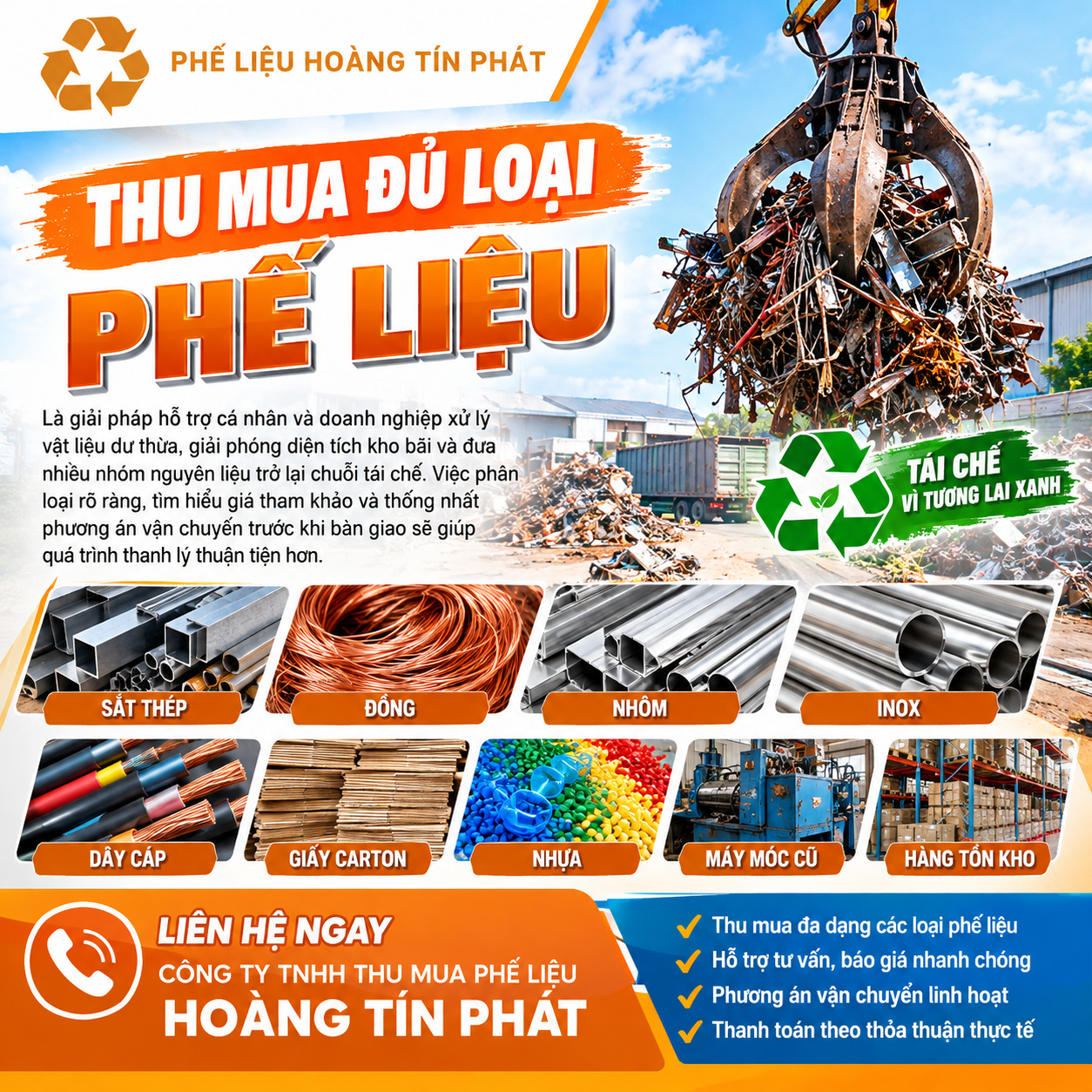 Thu Mua Đủ Loại Phế Liệu tại nhà máy